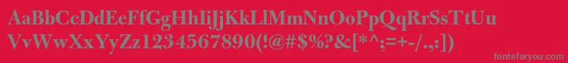 fuente BulmermtstdBolddisplay – Fuentes Grises Sobre Fondo Rojo