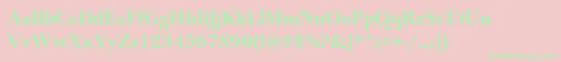 BulmermtstdBolddisplay Font – Green Fonts on Pink Background