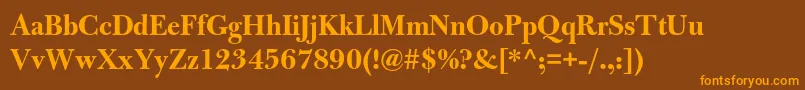 Шрифт BulmermtstdBolddisplay – оранжевые шрифты на коричневом фоне