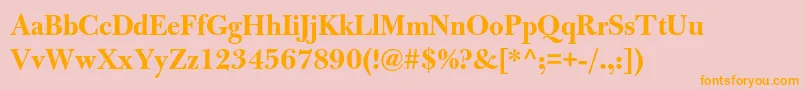 BulmermtstdBolddisplay Font – Orange Fonts on Pink Background