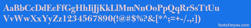 BulmermtstdBolddisplay Font – Pink Fonts on Blue Background