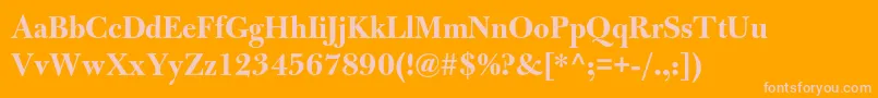 BulmermtstdBolddisplay-Schriftart – Rosa Schriften auf orangefarbenem Hintergrund