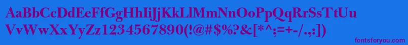 BulmermtstdBolddisplay Font – Purple Fonts on Blue Background