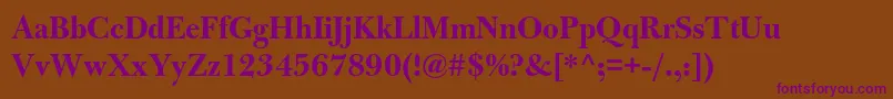 Шрифт BulmermtstdBolddisplay – фиолетовые шрифты на коричневом фоне