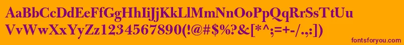 BulmermtstdBolddisplay Font – Purple Fonts on Orange Background