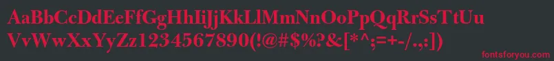 BulmermtstdBolddisplay Font – Red Fonts on Black Background