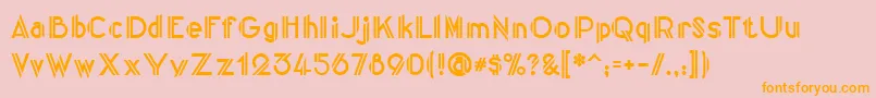 Centreclaws Font – Orange Fonts on Pink Background