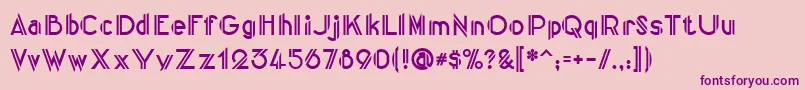 Centreclaws Font – Purple Fonts on Pink Background