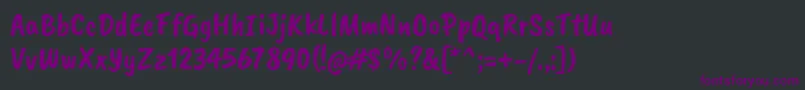 Шрифт CaveatbrushRegular – фиолетовые шрифты на чёрном фоне
