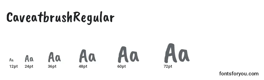 CaveatbrushRegular Font Sizes