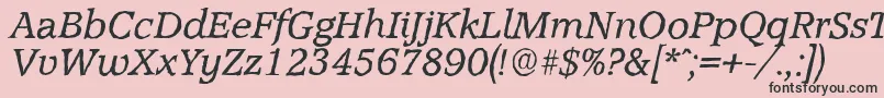 AccoladeantiqueItalic Font – Black Fonts on Pink Background