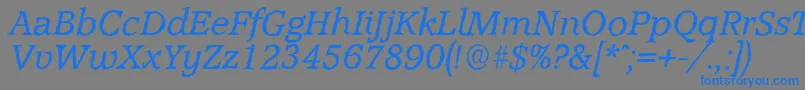 fuente AccoladeantiqueItalic – Fuentes Azules Sobre Fondo Gris