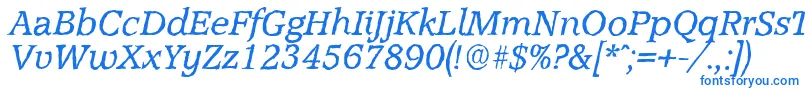 Шрифт AccoladeantiqueItalic – синие шрифты