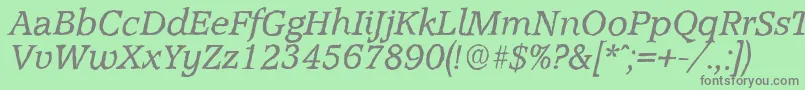 Шрифт AccoladeantiqueItalic – серые шрифты на зелёном фоне