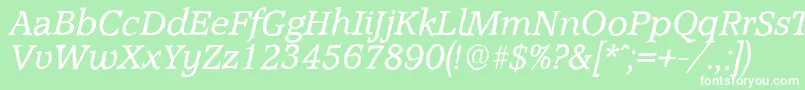 AccoladeantiqueItalic Font – White Fonts on Green Background