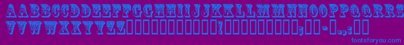 CoffeetinInitials Font – Blue Fonts on Purple Background