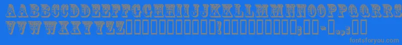 CoffeetinInitials Font – Gray Fonts on Blue Background