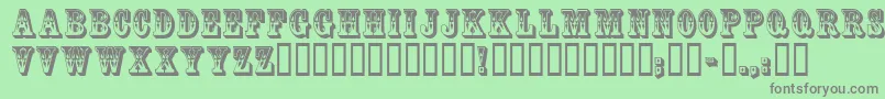 CoffeetinInitials Font – Gray Fonts on Green Background