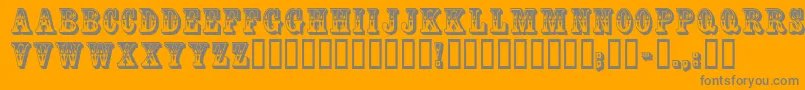 CoffeetinInitials Font – Gray Fonts on Orange Background