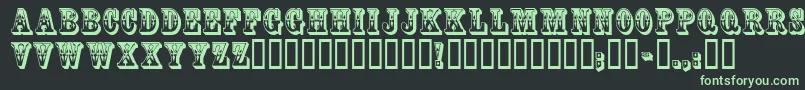 CoffeetinInitials Font – Green Fonts on Black Background