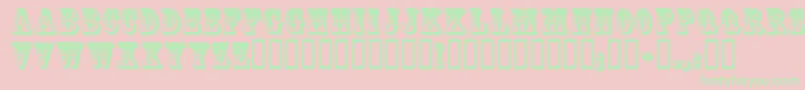 CoffeetinInitials Font – Green Fonts on Pink Background