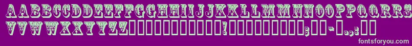 CoffeetinInitials Font – Green Fonts on Purple Background