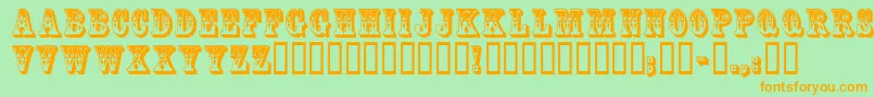CoffeetinInitials Font – Orange Fonts on Green Background
