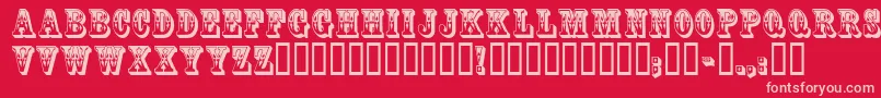 CoffeetinInitials Font – Pink Fonts on Red Background