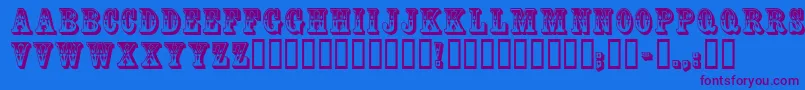 CoffeetinInitials Font – Purple Fonts on Blue Background