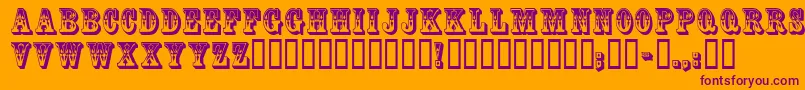 CoffeetinInitials Font – Purple Fonts on Orange Background