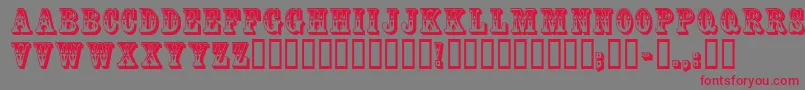 CoffeetinInitials Font – Red Fonts on Gray Background