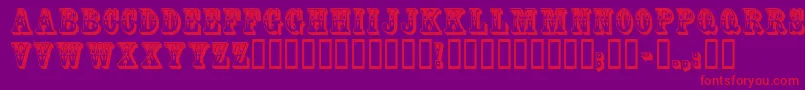 CoffeetinInitials Font – Red Fonts on Purple Background