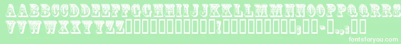 CoffeetinInitials Font – White Fonts on Green Background