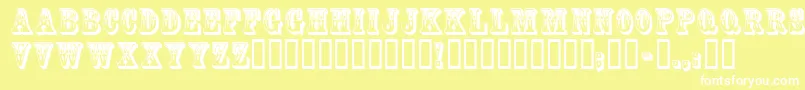 CoffeetinInitials Font – White Fonts on Yellow Background