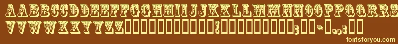 CoffeetinInitials Font – Yellow Fonts on Brown Background