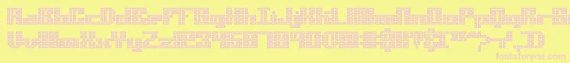 Sclnmaze Font – Pink Fonts on Yellow Background