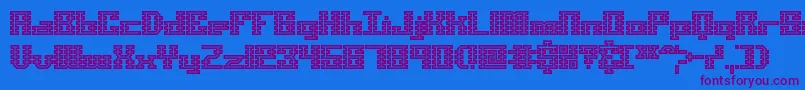 Sclnmaze Font – Purple Fonts on Blue Background