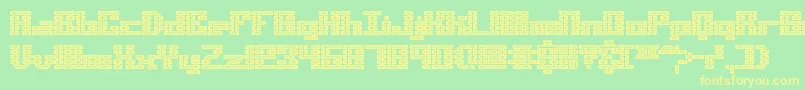 Sclnmaze Font – Yellow Fonts on Green Background