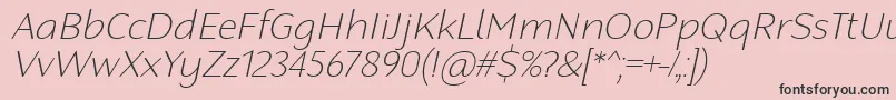 RobagaRoundedThinItalic Font – Black Fonts on Pink Background