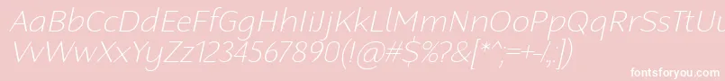 RobagaRoundedThinItalic Font – White Fonts on Pink Background