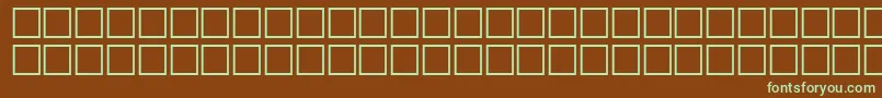 Czcionka Mathsymbols1 – zielone czcionki na brązowym tle