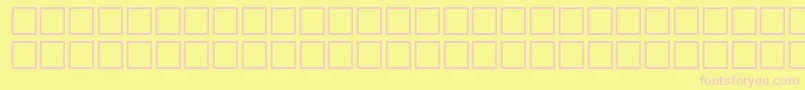 Mathsymbols1-Schriftart – Rosa Schriften auf gelbem Hintergrund