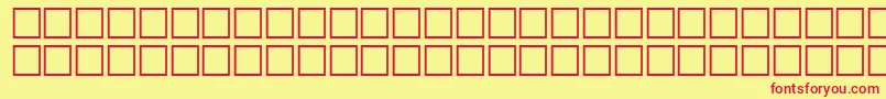 フォントMathsymbols1 – 赤い文字の黄色い背景