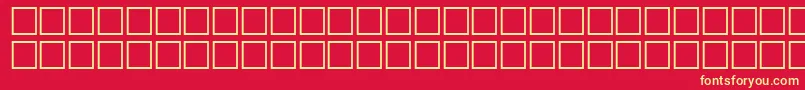 Czcionka Mathsymbols1 – żółte czcionki na czerwonym tle