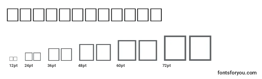Размеры шрифта Mathsymbols1
