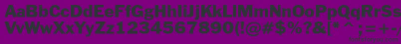 フォントFranklinGothicBt – 紫の背景に黒い文字
