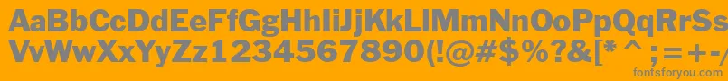 フォントFranklinGothicBt – オレンジの背景に灰色の文字