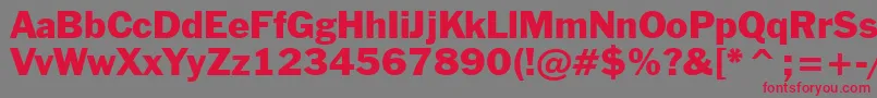 FranklinGothicBt Font – Red Fonts on Gray Background