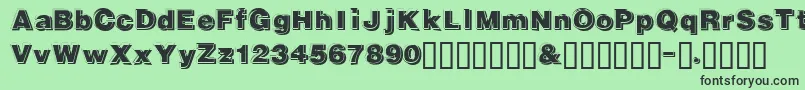 Gautsmotelupperleft Font – Black Fonts on Green Background