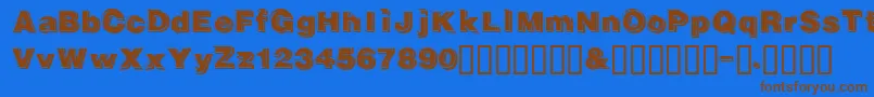 Gautsmotelupperleft Font – Brown Fonts on Blue Background